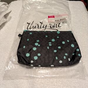 Thirty-One Teal and Silver Insulated Pouch